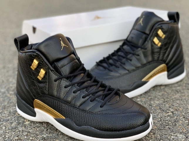 Rep TB Retro Air Gold-White AO6068-007 'Reptile' Jordan 12 Metallic Black 0719